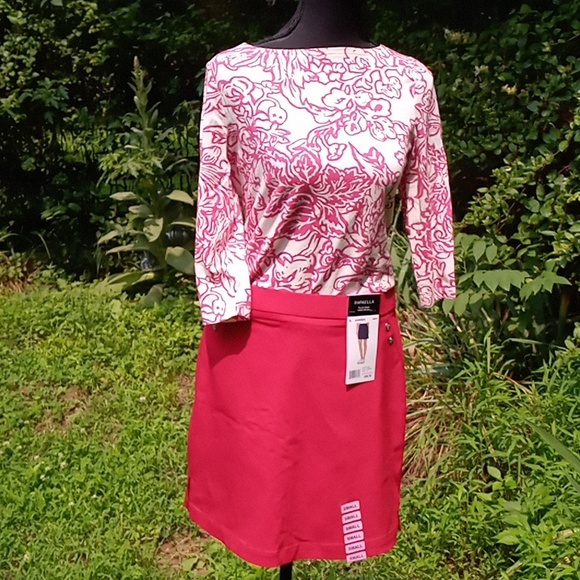 Skort Rafaella Femme – Taille L, Rouge, Doublé, Stretch, Parfait état